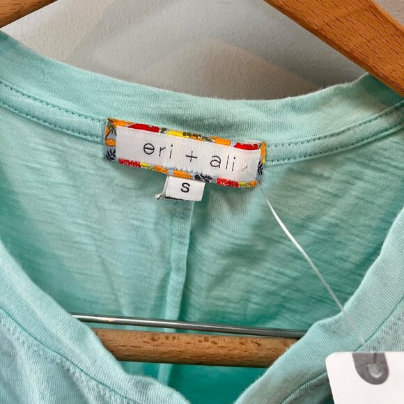 New Eri + Ali Teal Sleeveless Flowy Tunic‎ Tank Top XS - Picture 2 of 6